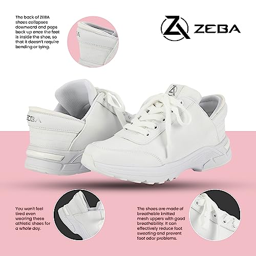 Image of ZEBA Hands Free Slip on Sneakers for Women - Step Up Your Comfort and Style with Perfect Walking Shoes and Fashion Sneakers