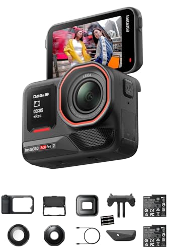 Insta360 Ace Pro 2 Ultimate Videography Bundle - 8K Waterproof Action Camera Co-Engineered with 1/1.3 Sensor Dual AI Chip Leading Low Light Xplorer Grip Pro Kit for Street Content Photography