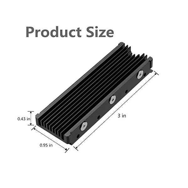 M.2 2280 SSD Disipador térmico de Doble Cara (Negro) - Image 5