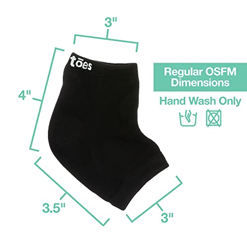 Zentoes Moisturizing Heel Socks 2 Pairs Gel Lined Toeless Spa Socks To Heal And Treat Dry, Cracked Heels While You Sleep (Regular, Black) #TOP5