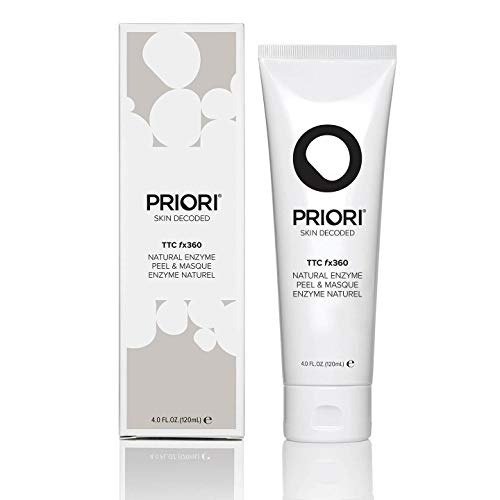 Priori Skincare Natural Turmeric Based Enzyme Peel & Masque Fragrance Free Purifying & Hydrating Pumpkin & Papaya Enzyme Mask Perfect for Acne Blackheads Dermatologist Tested 4 fl oz