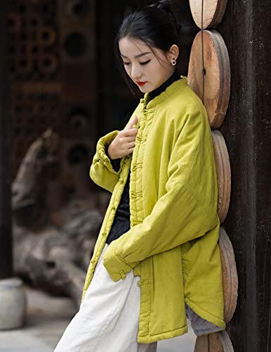 NFYM Women Quilted Jackets Long Sleeve Button Down Lightweight Casual Loose Warm Padded Winter Coat 6