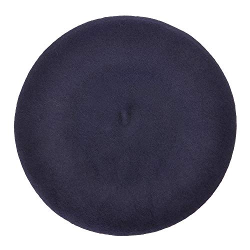 Wool Beret Hat Classic Solid Color French Beret For Women (Navy Blue) #TOP3