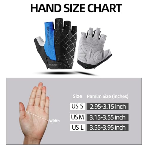 ROCKBROS Cycling Gloves for Men Women Mountain Bike Gloves SBR Pad Anti-Slip Road Riding Bicycle Biking Gloves for Cycling Motorcycle Gym