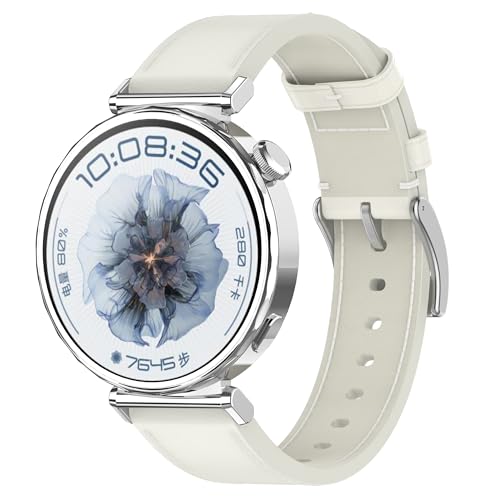Maucoray Correa deportiva de repuesto de cuero para Huawei Watch GT5 Pro 42/46 mm, GT5 41/46 mm, GT4 41/46 mm, 41/42MM, Cuero, No es una piedra preciosa