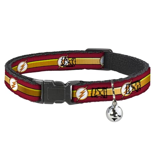 Collar de gato breakaway antiahogo para evitar enganches con diseño de The Flash 2