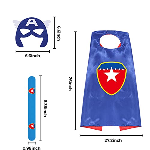 Sea Cat Superhero Kids Capes And Masks For Kids Double-Sided Dress Up Costumes Christmas Halloween Cosplay Gifts Suitable For Boys And Girls #TOP1
