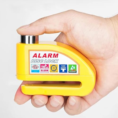 Trava de Disco Freio Moto Cadeado Alarme 110db Sensor Sonoro Anti Furto Roubo Sirene Potente Motocic