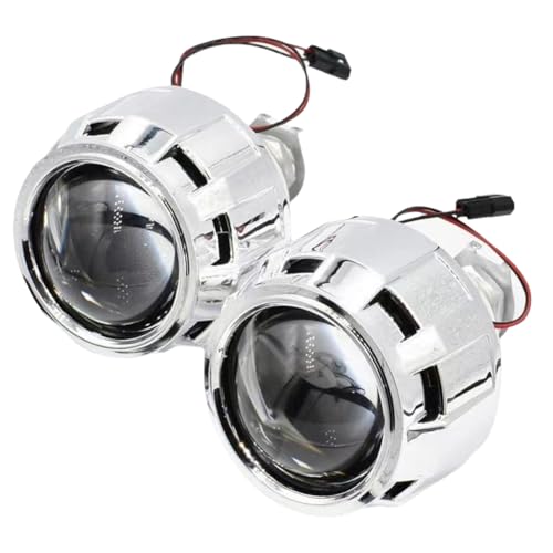 Akfldms 2.5 Inch Car Headlight Light H1 Xenon Lamp Universal Car LED Headlight High and Low Beam Light Silvery LHD
