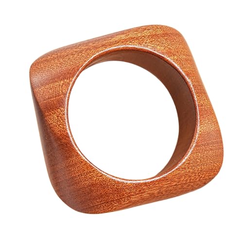 Bracelet en bois sculpté main bijou confortable unisexe et géométrique