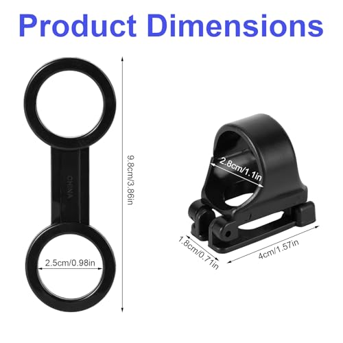 4 Piezas Clips Universales para Snorkel 25mm con Doble Anillo de Silicona para Buceo miniatura 2