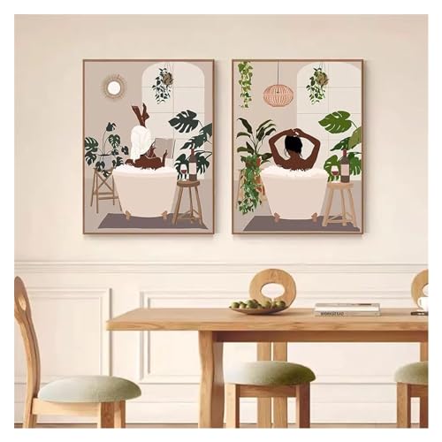 Peinture sur toile minimaliste d'une femme noire pour votre salon - 5