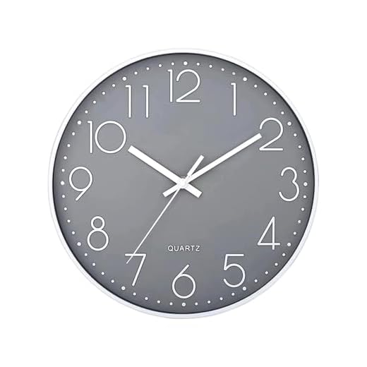 SIN&MI Wall Clock Silent & Non Ticking Modern Quartz Battery Operated Digital Quiet Sweep Office/Home/School/Kitchen Decor Clocks 9 Inch
