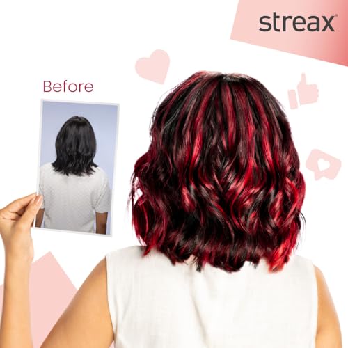 Image of Streax Hair Colour Highlight Kit | Crimson Red - Pack of 1 | Enriched With Walnut & Argan Oil | For Women | Rich, Vibrant, Easy to Use, DIY Application