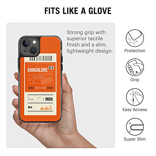 Image of DailyObjects Case for iPhone 13 Compatible with Mag-Safe Wireless Charging, Stride 2.0 Bangalore City Tag Slim Shockproof Back Cover with Inner Magnetic Ring