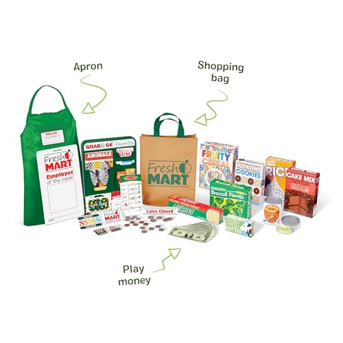 Melissa & Doug Fresh Mart Grocery Store Companion Collection (Play Sets & Play Kitchens, Great Gift for Girls and Boys - Best for 3, 4, 5 Year Olds and Up)