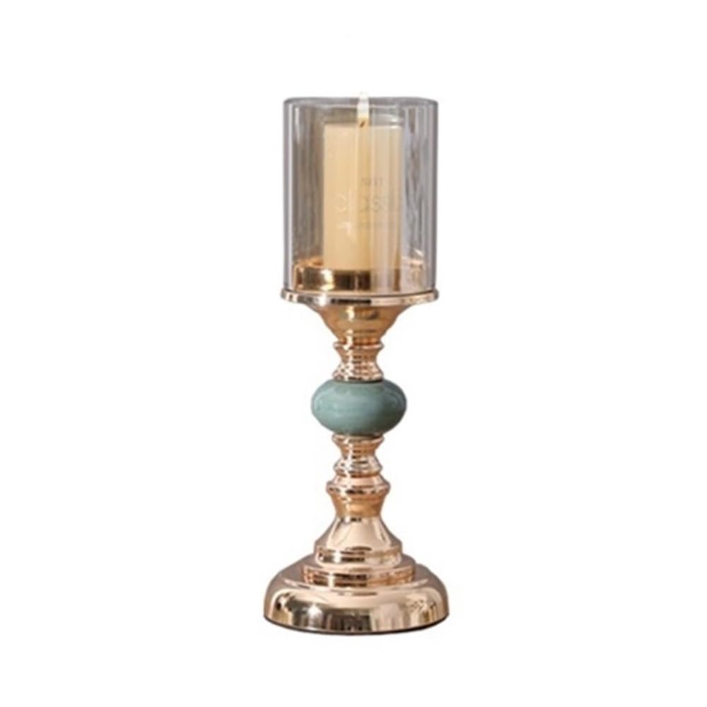 Candle Holder Light Luxury Ceramic Glass Candlestick Vintage Decorative Ornament Dinner Table Candle Holder(S)