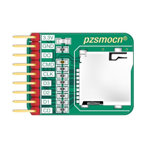 Ya en mundofriki.es: Pzsmocn Módulo de Zócalo Adaptador de Lector de Tarjetas de Memoria Micro-SD/TF (2 Piezas) Compatible con Placas Raspberry Pi y Arduino. para Hogares Inteligentes, Oficinas, Impresoras 3D y Robots.