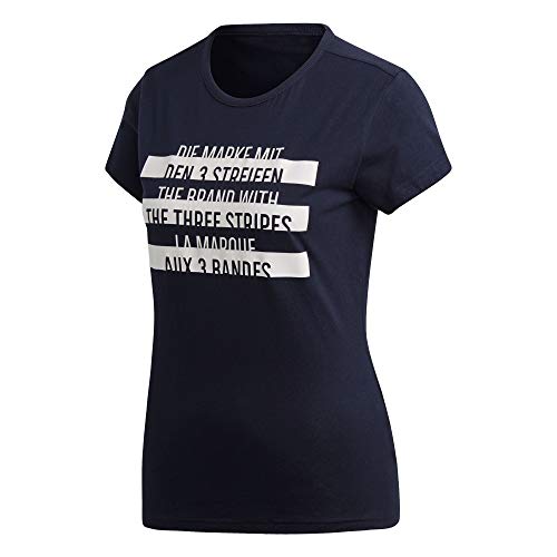 Adidas DP2385, Maglietta Donna, Legend Ink, S