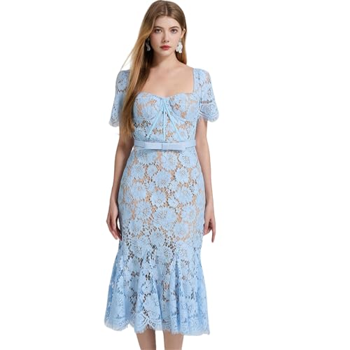 Robe moulante col carré 3D chic pour vos soirées élégantes et sorties