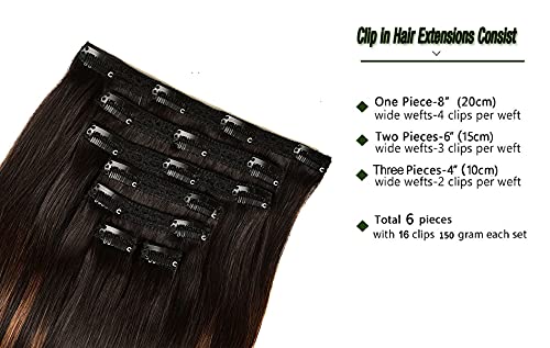 Image of Artifice 6pc set Multi Layered Wavy 24 Inches Long Curly Silky Hair Extension Maroon Highlighted with Brown