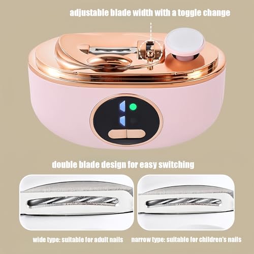Coupe-ongles numérique automatique rechargeable à vitesses réglables
