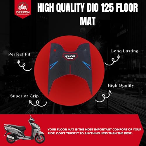 Image of Dio 125 Premium Floor Mat | Anti-Slip Heavy-Duty Rubber | Waterproof All-Weather Protection | Custom Fit | Deepon Auto Care