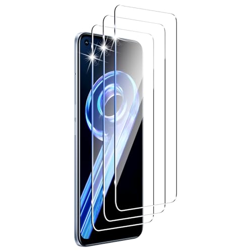 DXULWLM 3 Piezas Cristal Templado para Realme 9/9 Pro 5G,HD transparente,Dureza 9H,Sin Burbujas,Anti-Arañazo Protector de Pantalla