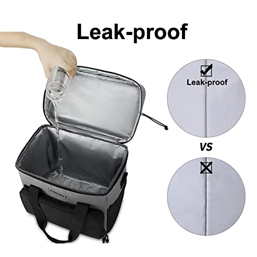 Image of TOURIT Small Soft Cooler Bag Insulated, 24 /35 /46-Can Lunch Cooler Bag, Ice Chest, 14.6 /24 /32L Leakproof & Portable Coolers for Picnic, Beach, Camping, Work, Travel, Trip