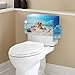 Maiyoinou Vertical Bathroom Storage Toilet Cover with Storage Bag No Tools Needed for Easy Installation Toilet Tank Cover Home Bathroom Decoration, Starfish Sunglasses