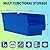 Akro-Mils 30120 Plastic Shelf Bins, Heavy Duty Storage Bins for Garage, Closet, and Drawer Organization, 12-Inch x 4-Inch x 4-Inch, Blue, 24-Pack
