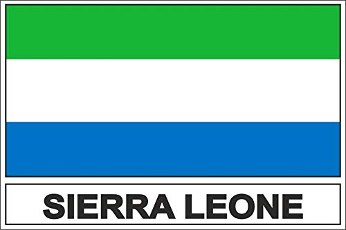 Akachafactory Autocollant Sticker Drapeau WAL Sierra Leone