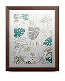 affa frames, batino, portafoto in legno, luce, rettangolo, con vetro acrilico frontale, hdf, marrone, 40x50 cm