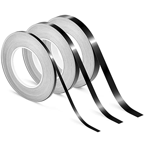 Zonon 3 Sizes Black Self Adhesive Polyester Film Tape Washi...