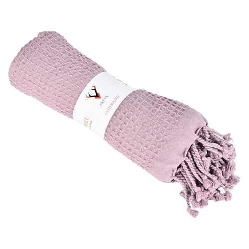 Image of Waffle Bath Towel(Parent) (Lilac, Pack of 1)