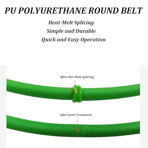 Courroie en polyuréthane rugueuse verte de 9 mm à haute adhérence - 6