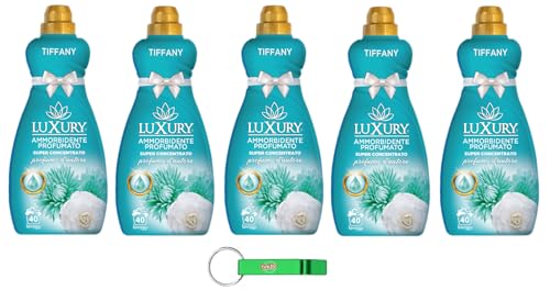 Luxury Ammorbidente Tiffany, ammorbidente concentrato, detersivo liquido per bucato, 40 lavaggi, 900 ml + portachiavi Beni Culinari