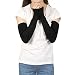 Sheeper Women's Arm Warmer Sleeve Sun Block Stretchy Long Fingerless Driving Gloves (Black)