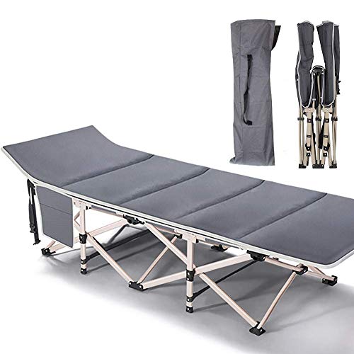 Oeyal Folding Camping Cots for Adults, Heavy Duty Sleeping Cots Camping Cot Collapsible Sleeping Bed, Travel Military Portable Cots Bed with Carry Bag for Indoor Outdoor Use (Grey with MAT) Oeyal Folding Camping Cots for Adults, Heavy Duty Sleeping Cots Camping Cot Collapsible Sleeping Bed, Travel Military Portable Cots Bed with Carry Bag for Indoor Outdoor Use (Grey with MAT)
