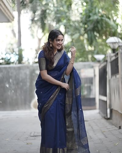 Image of South Cotton Gadwal Saree for Women | Celebrity Inspired Traditional Ethnic Wear | Chettinad & Kalyani Cotton Sarees | Soft Cotton Saree with Blouse Piece
