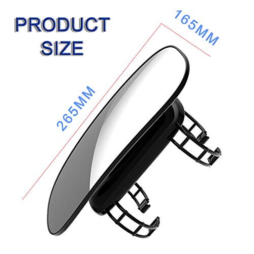 Image of JONMON Baby Car Mirror, Shatterproof Adjustable Infant Rear Facing View Seat Mirror with Large Convex Clear Glass for Fixing Automotive Backseat Headrest