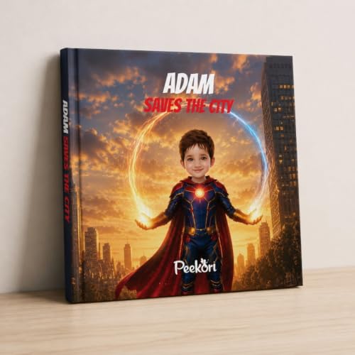 Image of Personalized Superhero Storybook for Kids | Custom Name & Photo Adventure Book | Personalized Bedtime Story Book for Girl | Unique Birthday Gift for Children (Saves The City)
