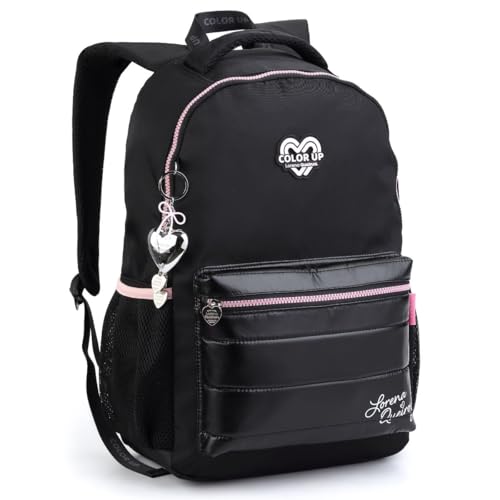 Mochila Feminina Metalizada Bolso para Notebook Lorena PRETO
