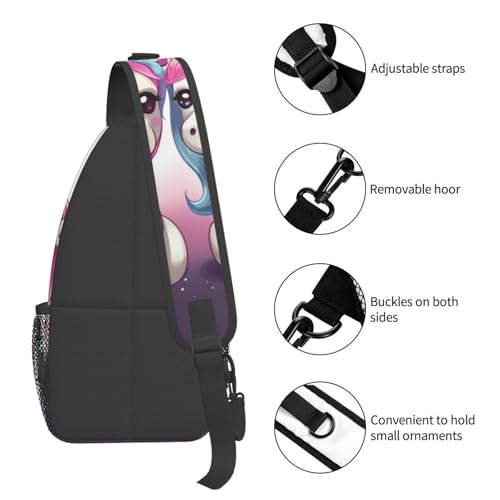 Bolso cruzado de pecho para hombre con diseño unicornio miniatura 5