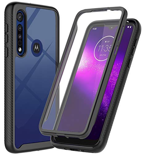 ONOLA Designed for Moto G8 Play Case Built-in Screen Protector,Moto One Macro Case (2019),Three Defense Crystal Clear Full Body Shockproof Slim Fit Cover for Motorola Moto G8 Play Phone