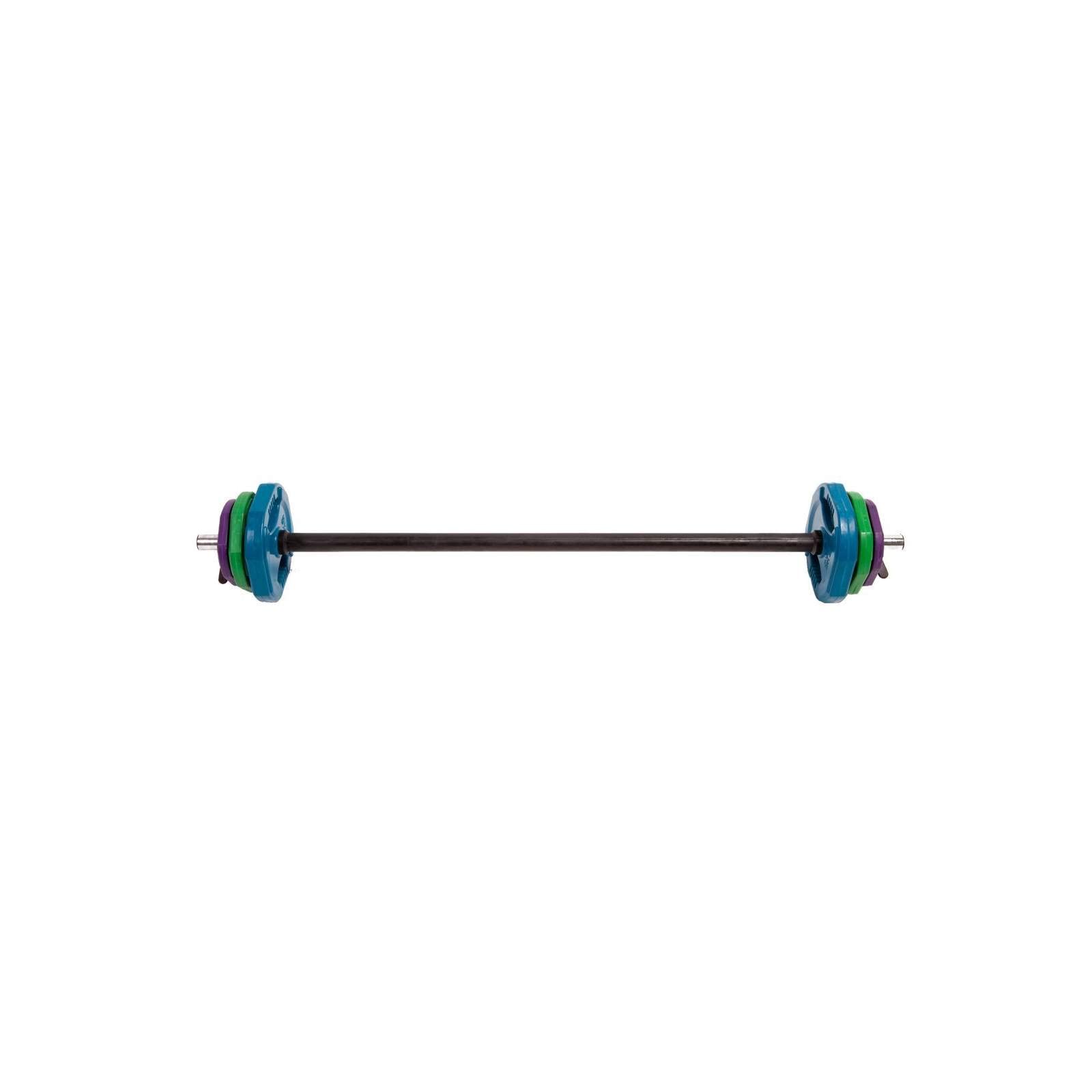 AMAYA SPORT Zestaw Pump Pump Body Pump Zestaw Pełny Zestaw Pump, Szkolenie Cross Training i Fitness W Domu, Pręt 30mm i Długość 130cm, 2 Dyski 5kg, 2 Tarcze 2.5kg, 2 Płyty 1.25kg