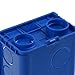 BE-TOOL 86 Type Wall Switch Box 86 x 86 x 46 mm Junction Connector Waterproof Dustproof Switch Socket Protection Box(Blue, 5 PCS)