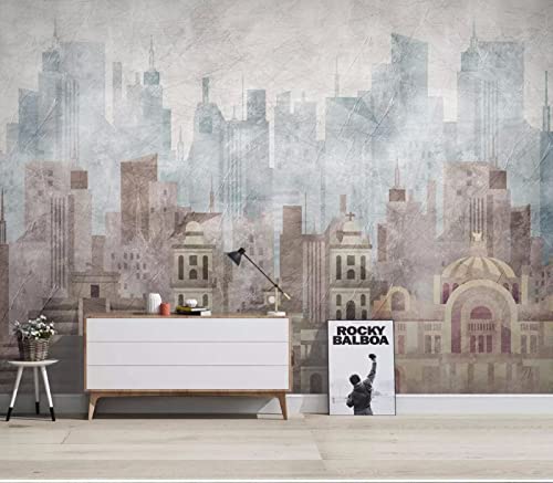Papier peint mural 3D pour agrandir le salon 350x245cm