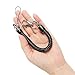 uxcell Spiral Retractable Coil Springs Lanyard, Keychain Cord Holder with Lobster Claw Clasps, Stretchy Anti-Theft Rope with Hook Keychain Ring Carabiner for Cellphone, Black