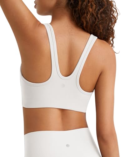 Image of G4Free BareFeel Square Neck Sports Bra Padded for Women - Strappy Y Back Crop Tank Tops Workout Camisole